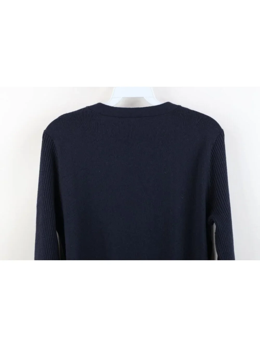 Tory Burch Sport Womens Medium Cashmere Blend Golf Knit Cardigan Sweater Blue
